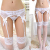 Image of 1Pcs Women's Girls Sexy Bow Sheer Lace Top Thigh-Highs Stockings & Garter Belt Suspender Lingerie Accessories 4 Colors