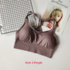 Image of 21 Colors Seamless Sports Bra Women Gym Back Cross Strappy Fitness Women Sports Bras Gym Active Wear Yoga Bras For Running Tops