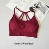 Image of 21 Colors Seamless Sports Bra Women Gym Back Cross Strappy Fitness Women Sports Bras Gym Active Wear Yoga Bras For Running Tops