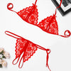 Image of 2Pcs Lingerie Set Women Lace Bralettes Sexy Strappy Push Up Bra Panty Set Sexy Lingerie Hot Erotic Underwear Porno Femme Bra Set