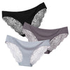 Image of 3pcs/lot Sexy Women Panties set Lace Briefs Ice Silk Seamless Underwear Thong Lingerie Transparent Underpants String Pants #D