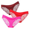 Image of 3pcs/lot Sexy Women Panties set Lace Briefs Ice Silk Seamless Underwear Thong Lingerie Transparent Underpants String Pants #D