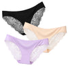 Image of 3pcs/lot Sexy Women Panties set Lace Briefs Ice Silk Seamless Underwear Thong Lingerie Transparent Underpants String Pants #D