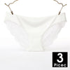 Image of 3pcs/lot Sexy Women Panties set Lace Briefs Ice Silk Seamless Underwear Thong Lingerie Transparent Underpants String Pants #D