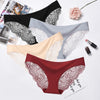 Image of 3pcs/lot Sexy Women Panties set Lace Briefs Ice Silk Seamless Underwear Thong Lingerie Transparent Underpants String Pants #D