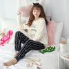 Image of Autumn Winter Women Pyjamas Sets pajamas Sleepwear Suit Thick Warm Coral Flannel nightgown Female Cartoon Animal Pijama Mujer