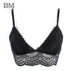 Image of De Monarchia Women Sexy Lace Halter Bralette Unlined Underwear Bras Intimate Tops Ultrathin Bra Crop Top Floral 3/4 Cups