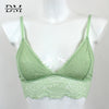 Image of De Monarchia Women Sexy Lace Halter Bralette Unlined Underwear Bras Intimate Tops Ultrathin Bra Crop Top Floral 3/4 Cups