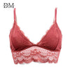 Image of De Monarchia Women Sexy Lace Halter Bralette Unlined Underwear Bras Intimate Tops Ultrathin Bra Crop Top Floral 3/4 Cups