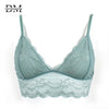 Image of De Monarchia Women Sexy Lace Halter Bralette Unlined Underwear Bras Intimate Tops Ultrathin Bra Crop Top Floral 3/4 Cups