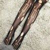 Image of Fashion Womens Lady Girls Black Sexy Fishnet Pattern Jacquard Stockings Pantyhose Tights skull Woman 1pcs dww43