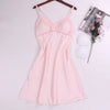 Image of Jerrinut Silk Satin Nightgown Women Sleeveless Nightdress Nighties Sleepwear Homewear With Chest Pads Sexy Lingerie