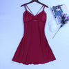 Image of Jerrinut Silk Satin Nightgown Women Sleeveless Nightdress Nighties Sleepwear Homewear With Chest Pads Sexy Lingerie