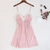 Image of Jerrinut Silk Satin Nightgown Women Sleeveless Nightdress Nighties Sleepwear Homewear With Chest Pads Sexy Lingerie