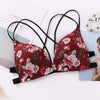 Image of Liva Girl five-color one-piece Bra Gathered Adjustable Shoulder Strap Four Rows Of Buckles Without Steel Support Printed Bra
