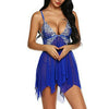 Image of Sexy Lingerie Women Mesh Floral G-string Pajama Erotic underwear Transparent temptation Nightdress/Sleepwear/Costumes Babydoll