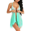 Image of Sexy Lingerie Women Mesh Floral G-string Pajama Erotic underwear Transparent temptation Nightdress/Sleepwear/Costumes Babydoll