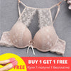Image of Sexy Push Up Bra Lingerie Femme Transparent Seamless Wireless Bra Intimates Lace Bralette Brassiere Crop Top Bras For Women