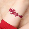 Image of Wholesale Women Girl Princess Cosplay Wedding Party Bridal Lace Floral Blue Leg Ring Loop Stocking Garter Belt