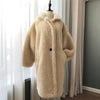 Image of Winter Overcoat Women Faux Fur Coat Luxury Long Fur Coat teddy Jacket Loose Lapel Shaggy Coat Plus Winter Thick Warm Fluffy