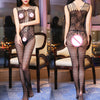Image of Women Sexy Open Crotch Bodystocking erotic Lingerie V neck Body suit stocking porno underwear Crotchless babydolls costumes 575