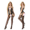 Image of Women Sexy Open Crotch Bodystocking erotic Lingerie V neck Body suit stocking porno underwear Crotchless babydolls costumes 575