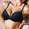 Image of Women Sexy Underwire Padded Push Up Embroidery Lace Bra 32 34 36 38 40 42 44 A B C D E Brassiere Bra Push Up Bra Plunge Lingerie