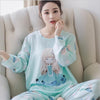 Image of Womens Pajamas Sets 2019 Summer Round Neck Cartoon Kawaii Totoro Cartoon Sleepwear Nighty Female Casual Autumn Winter Pajamas