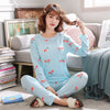 Image of Womens Pajamas Sets 2019 Summer Round Neck Cartoon Kawaii Totoro Cartoon Sleepwear Nighty Female Casual Autumn Winter Pajamas