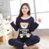 Image of Womens Pajamas Sets 2019 Summer Round Neck Cartoon Kawaii Totoro Cartoon Sleepwear Nighty Female Casual Autumn Winter Pajamas