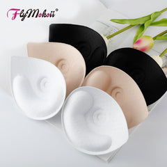 1 pair/Lot Women Intimates Accessories Triangle Sponge Bikini Pads Swimsuit Breast Push Up Pads Chest Enhancers Bra Foam Inserts