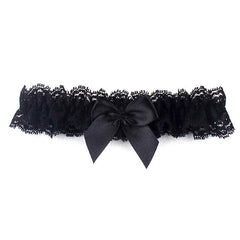 1Pcs Women Girls Lace Floral Bridal Lingerie Bowknot Wedding Party Cosplay Leg Garter Belt Suspender  Black/White