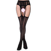 Image of 2018 Hollow Out Tights Lace Sexy Stockings Female Thigh High Fishnet Embroidery Transparent Pantyhose Women Black Lace Lingerie