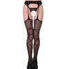 Image of 2018 Hollow Out Tights Lace Sexy Stockings Female Thigh High Fishnet Embroidery Transparent Pantyhose Women Black Lace Lingerie