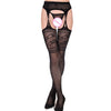 Image of 2018 Hollow Out Tights Lace Sexy Stockings Female Thigh High Fishnet Embroidery Transparent Pantyhose Women Black Lace Lingerie
