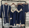 Image of 2018 Women Satin Sleepwear 5 Pieces Pyjamas Sexy Lace Pajamas Sleep Lounge Pijama Silk Night Home Clothing Pajama Suit
