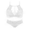 Image of 2018 new bra set embroidery wireless lace bra and panty set ultra thin sexy halter bralette lingerie set underwear women set