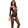 Image of 2019 Bodystocking Fishnet Sheer Mesh Bodysuit Sexy Leotard Sex Clothes Open Crotch Mesh Flower Hot Stocking on The Body