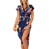 Image of 2019 Hot Sale Women Midi Party Dresses Geometric Print Summer Boho Beach Dress Loose Batwing Sleeve Dress Vestidos Plus Size