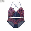 Image of 2019 New Sexy Lace Underwear Set Ultra Thin Bra Brief Sets Six-Row Lace Flowers Bra Sexy Girl Lingerie Bra Panty Set French Bra
