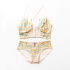 Image of 2019 New Sexy Lace Underwear Set Ultra Thin Bra Brief Sets Six-Row Lace Flowers Bra Sexy Girl Lingerie Bra Panty Set French Bra