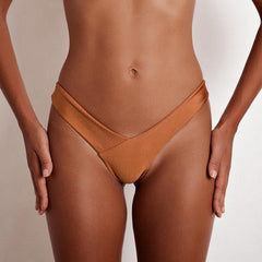 2019 New Women Sexy Bikini Bottoms Solid Swimming G-string Briefs Panty Female Thong V Swim Trunks Brazilian Beachwear Tankini