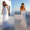 Image of 2019 New Women long Dress Sexy Deep V Neck Casual Party Dress Backless Sleeveless White Dresses Vacation Wear