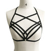 Image of 2019 Sexy Goth Lingerie Women Hollow Out Elastic Bandage Cage Strappy Halter Cupless Bra Bustier Crop Tops New Arriva