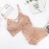 Image of 2019 Sexy Lace Bra Sets Women Seamless Embroidery Bralette Wireless Breathable Underwear Lingerie Set
