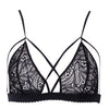 Image of 2019 Sexy Lace Bra Tops Women Bustier Bra Floral Lace Sheer Bandage Patch Bralette Unpadded Bra Wiree Lingerie Summer