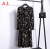 Image of 2019 Spring Women Dress For Ladies Long Sleeve Polka Dot Vintage Chiffon Shirt Dress Casual Black Red Floral Autumn Midi Dress