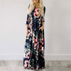 Image of 2019 Summer Long Dress Floral Print Boho Beach Dress Tunic Maxi Dress Women Evening Party Dress Sundress Vestidos de festa XXXL