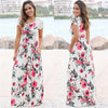 Image of 2019 Summer Long Dress Floral Print Boho Beach Dress Tunic Maxi Dress Women Evening Party Dress Sundress Vestidos de festa XXXL