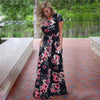 Image of 2019 Summer Long Dress Floral Print Boho Beach Dress Tunic Maxi Dress Women Evening Party Dress Sundress Vestidos de festa XXXL